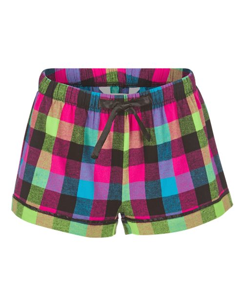Women's Flannel Shorts - Front - B14403986