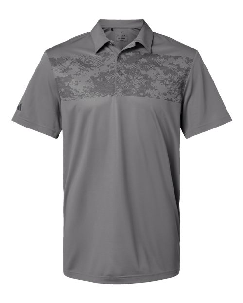 Camo Chest Print Polo - Front - B08653357