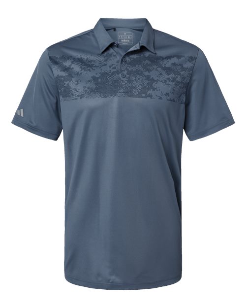 Camo Chest Print Polo - Front - B08653657