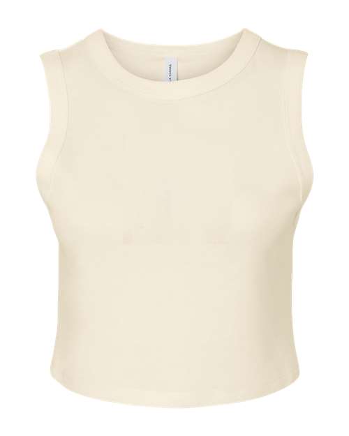Women's Micro Rib Muscle Crop Tank - Front - B15806244