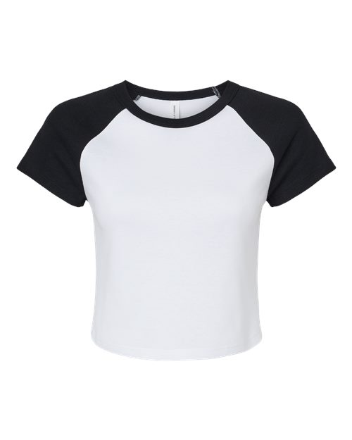 Women's Micro Rib Raglan Baby Tee - Front - B16006004
