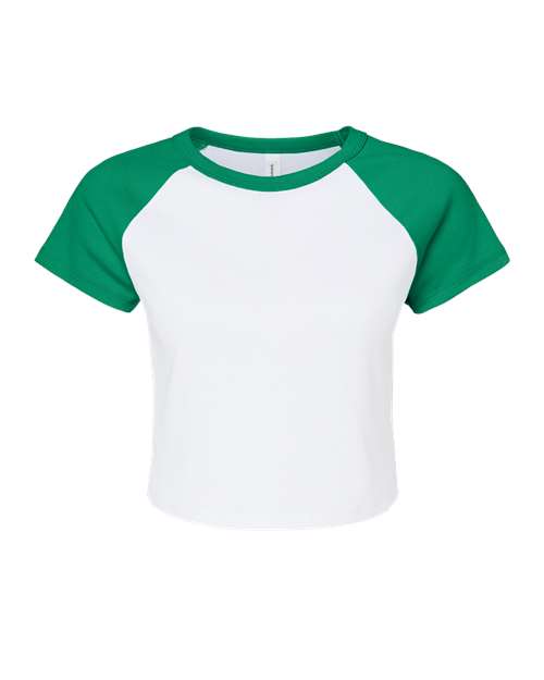 Women's Micro Rib Raglan Baby Tee - Front - B16006014