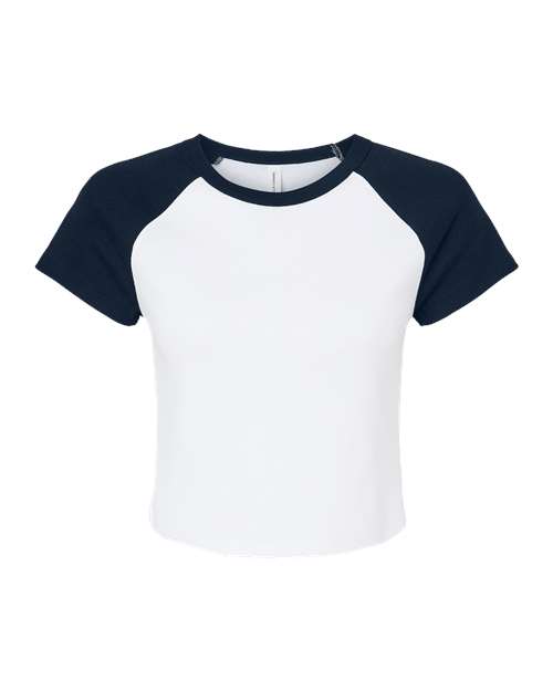 Women's Micro Rib Raglan Baby Tee - Front - B16006503