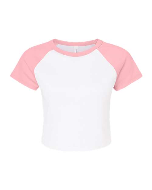 Women's Micro Rib Raglan Baby Tee - Front - B16006307