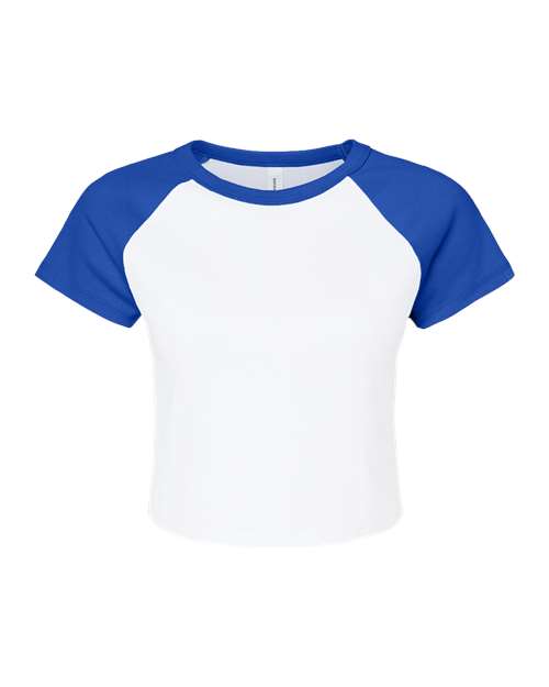 Women's Micro Rib Raglan Baby Tee - Front - B16006112