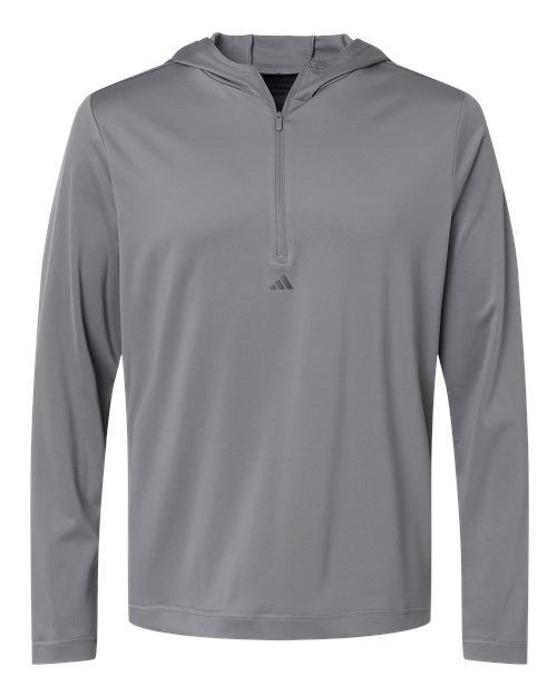 Lightweight Performance Quarter-Zip Hooded Pullover - Front - B56153352