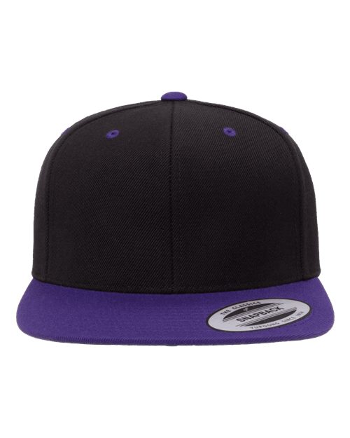 Premium Flat Bill Snapback Cap - Front - B76095910