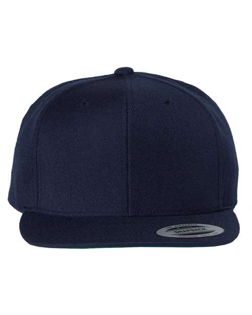 Premium Flat Bill Snapback Cap - Front - B76095650