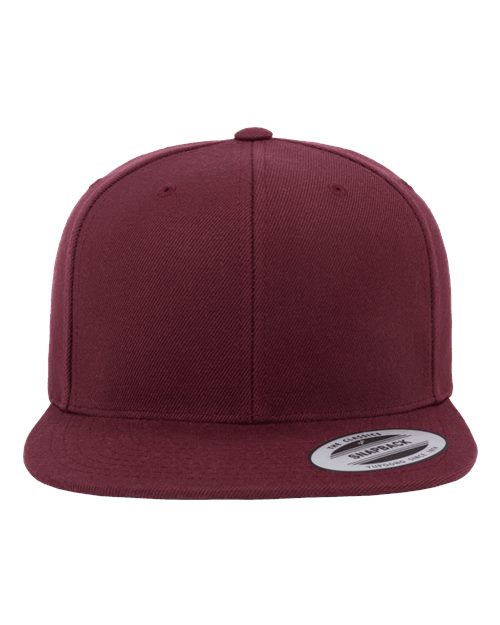 Premium Flat Bill Snapback Cap - Front - B76095530