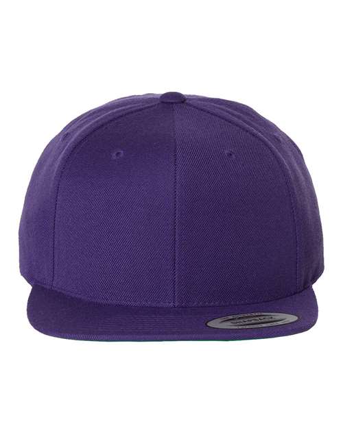 Premium Flat Bill Snapback Cap - Front - B76095800