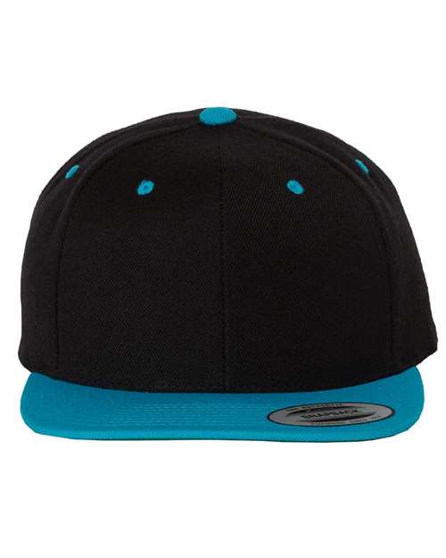 Premium Flat Bill Snapback Cap - Front - B76095760