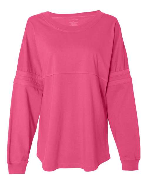 Women's Jersey Pom Pom Long Sleeve T-Shirt - Front - B51803692
