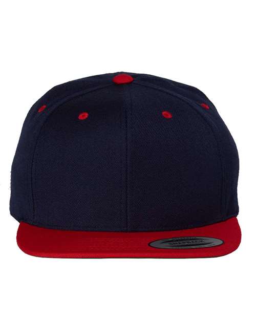 Premium Flat Bill Snapback Cap - Front - B76095630