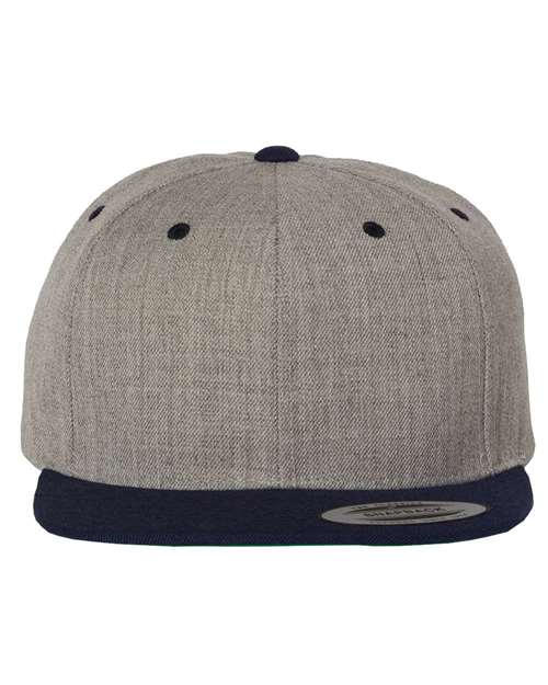 Premium Flat Bill Snapback Cap - Front - B76095620