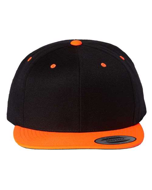 Premium Flat Bill Snapback Cap - Front - B76095180