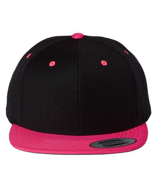 Premium Flat Bill Snapback Cap - Front - B76095110
