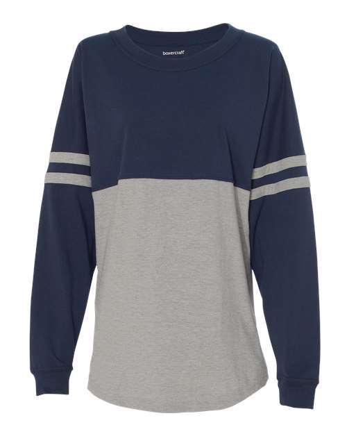 Women's Jersey Pom Pom Long Sleeve T-Shirt - Front - B51803282