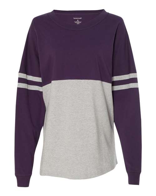 Women's Jersey Pom Pom Long Sleeve T-Shirt - Front - B51803637
