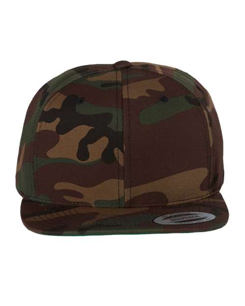 Premium Flat Bill Snapback Cap - Front - B76095610