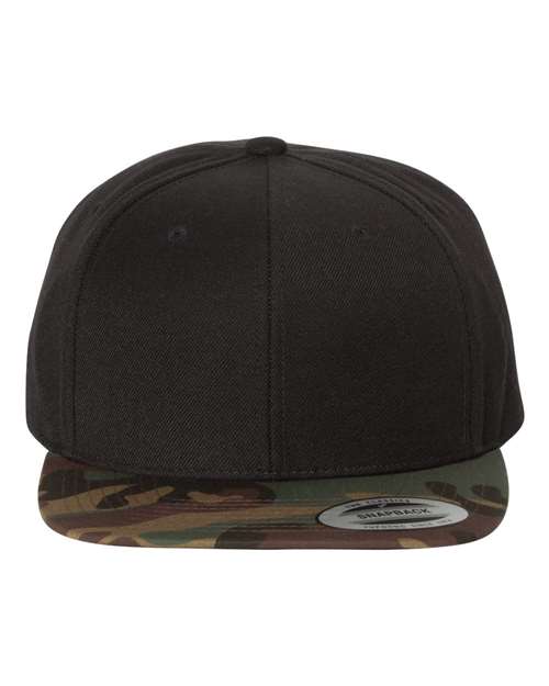 Premium Flat Bill Snapback Cap - Front - B76095990