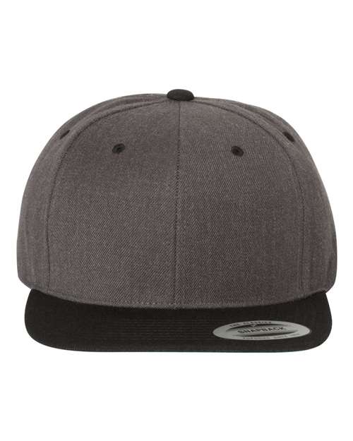 Premium Flat Bill Snapback Cap - Front - B76095510