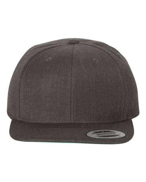 Premium Flat Bill Snapback Cap - Front - B76095570