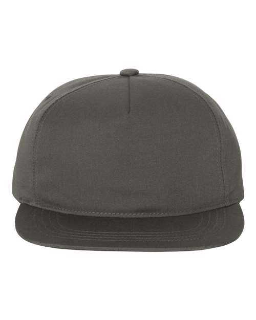 Lightly-Structured Five-Panel Snapback Cap - Front - B44495090