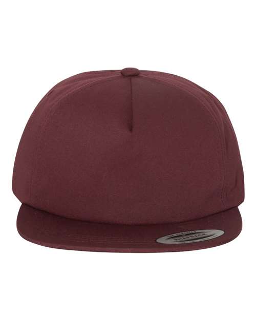 Lightly-Structured Five-Panel Snapback Cap - Front - B44495530