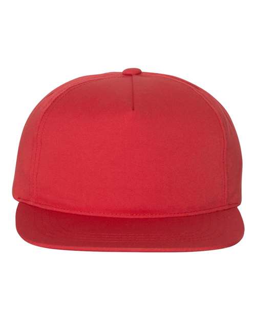 Lightly-Structured Five-Panel Snapback Cap - Front - B44495700