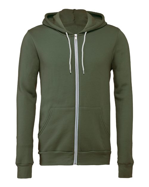 Sponge Fleece Full-Zip Hoodie - Front - B80406988