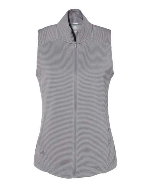 Women's Textured Full-Zip Vest - Front - B00653585