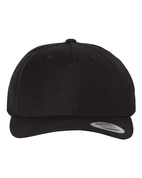 Premium Five-Panel Curved Visor Snapback Cap - Front - B07295500