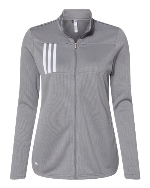 Women's 3-Stripes Double Knit Full-Zip - Front - B03653358