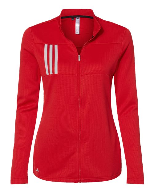 Women's 3-Stripes Double Knit Full-Zip - Front - B03653708