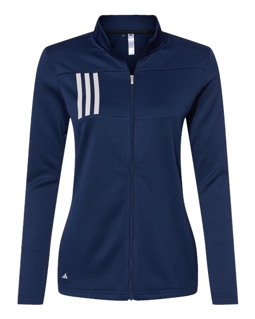 Women's 3-Stripes Double Knit Full-Zip - Front - B03653658