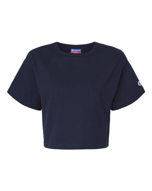 Women's Heritage Jersey Crop T-Shirt - Front - B02884653
