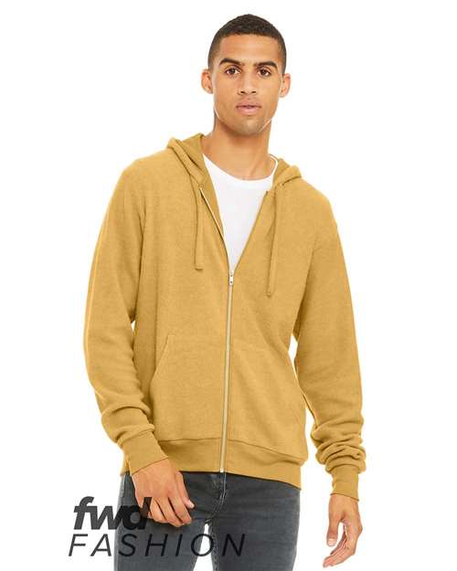 FWD Fashion Sueded Fleece Full-Zip Hoodie - Front - B02306412