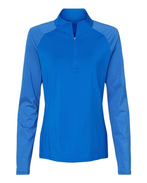 Women's Stripe Block Quarter-Zip Pullover - Front - B05953752