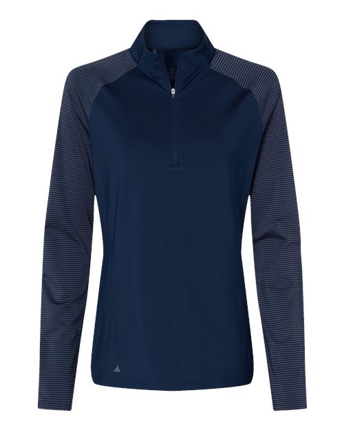 Women's Stripe Block Quarter-Zip Pullover - Front - B05953652
