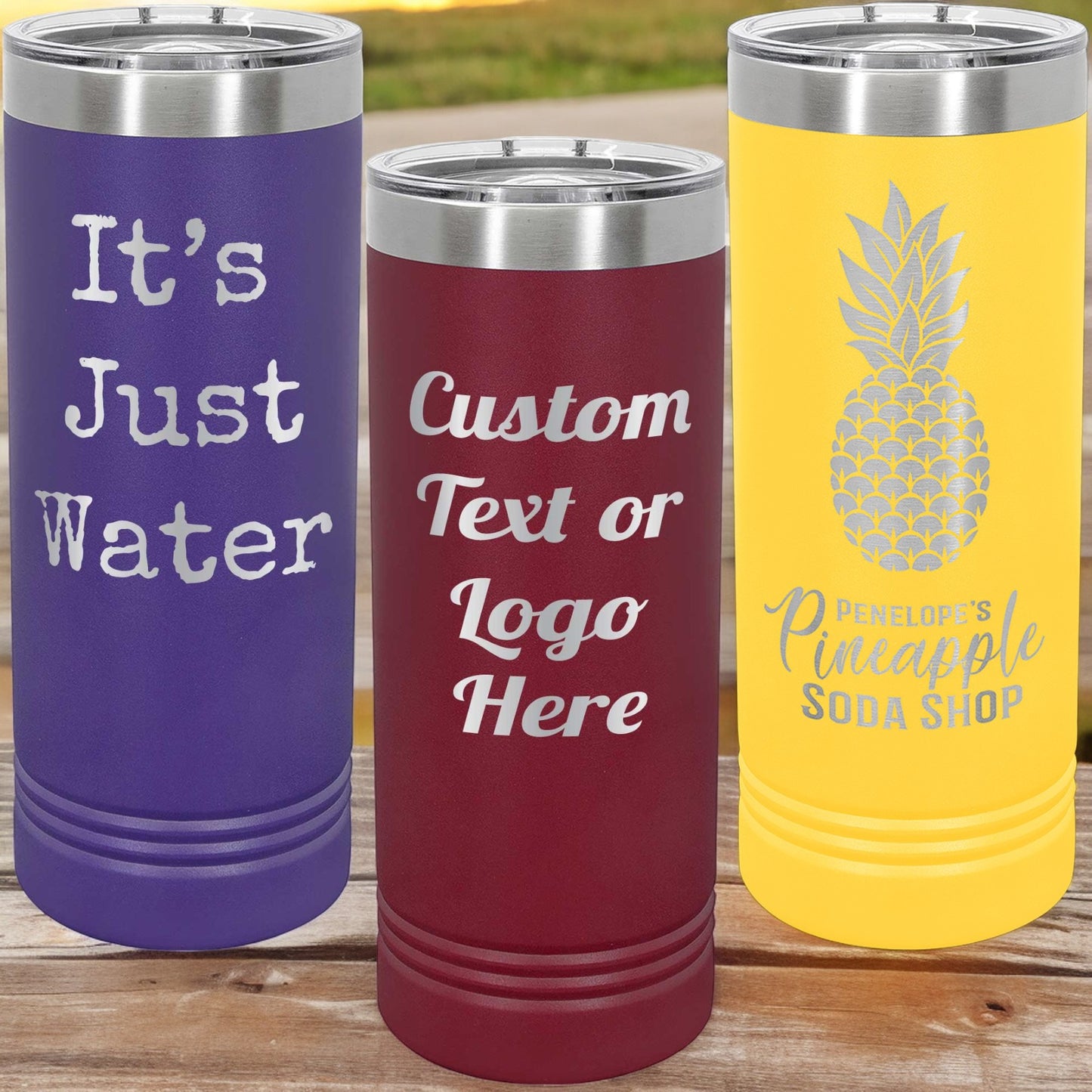 22oz Skinny Custom Tumblers