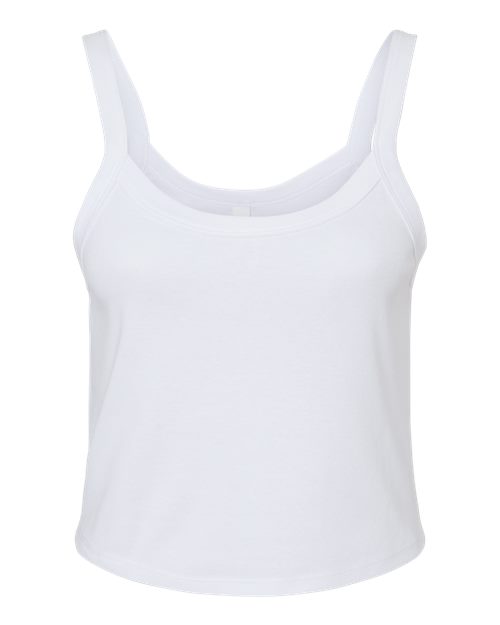 Women's Micro Rib Spaghetti Strap Tank - Front - B04706015