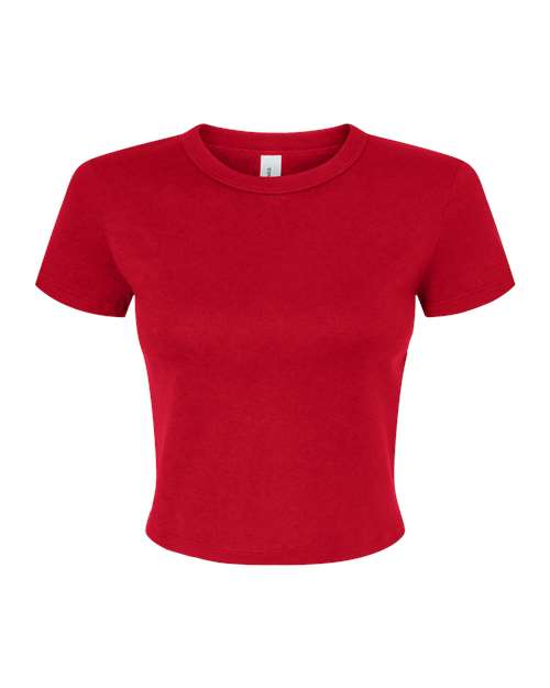 Women's Micro Rib Baby Tee - Front - B15706704