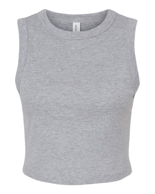 Women's Micro Rib Muscle Crop Tank - Front - B15806582