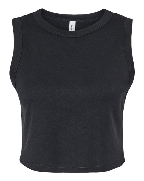Women's Micro Rib Muscle Crop Tank - Front - B15806515