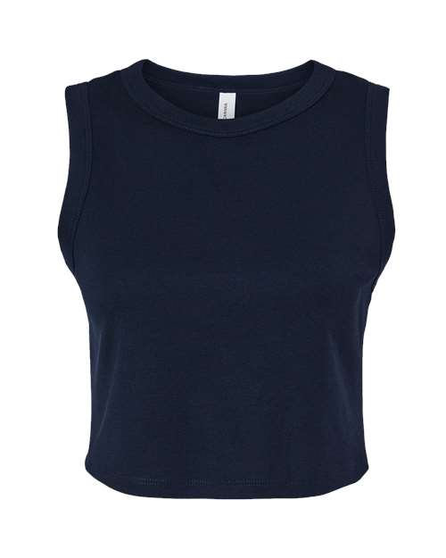 Women's Micro Rib Muscle Crop Tank - Front - B15806653