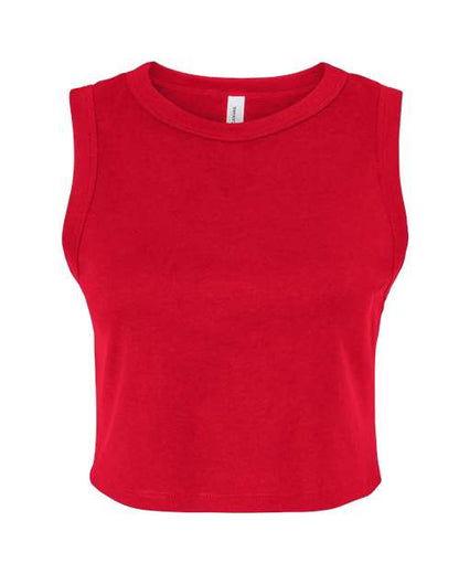 Women's Micro Rib Muscle Crop Tank - Front - B15806702