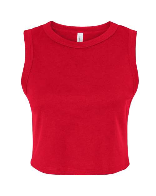 Women's Micro Rib Muscle Crop Tank - Front - B15806704