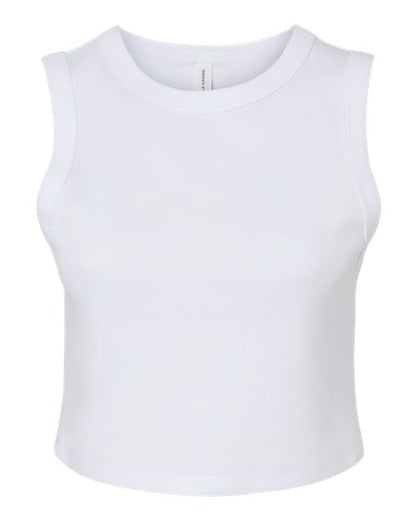 Women's Micro Rib Muscle Crop Tank - Front - B15806016