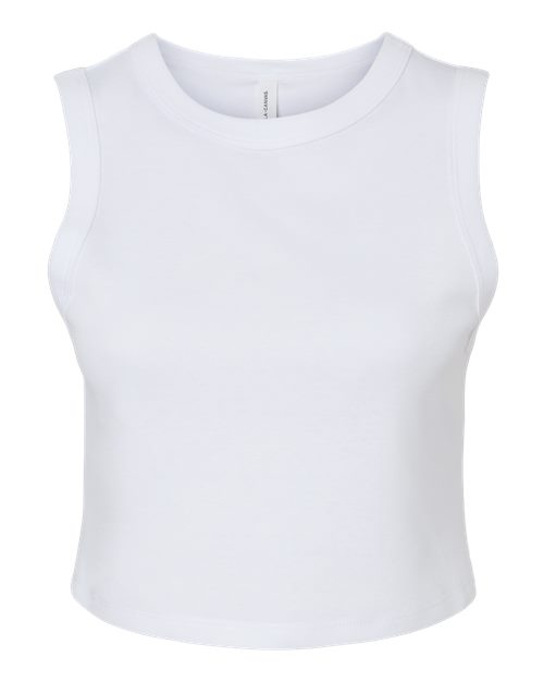 Women's Micro Rib Muscle Crop Tank - Front - B15806012
