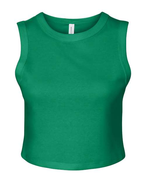 Women's Micro Rib Muscle Crop Tank - Front - B15806173